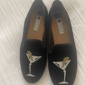 New Black Velvet Martini loafers - Carole Little
